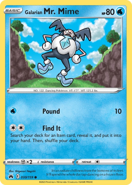 Galarian Mr. Mime (30) — Crown Zenith
