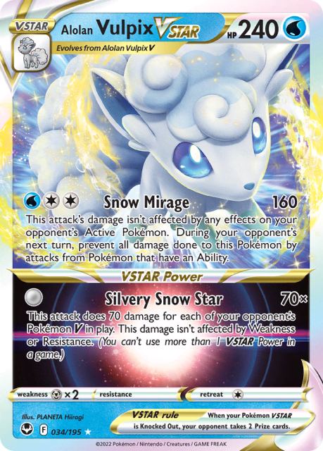 Alolan Vulpix VSTAR (Holofoil) (34) — Silver Tempest