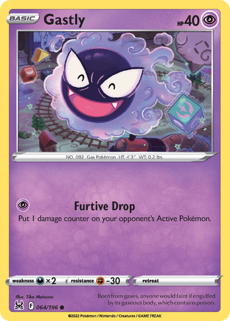 Gastly (Reverse Holofoil) (64) — Lost Origin