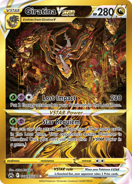 Giratina VSTAR (Holofoil) (GG69) — Crown Zenith Galarian Gallery