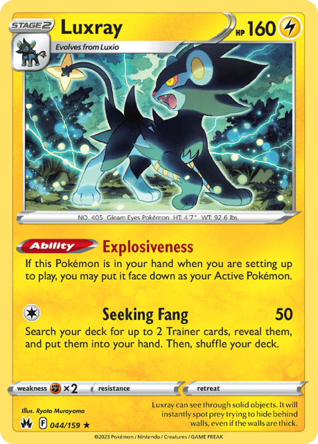 Luxray (Reverse Holofoil) (44) — Crown Zenith