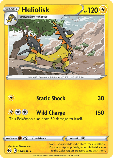Heliolisk (Reverse Holofoil) (50) — Crown Zenith