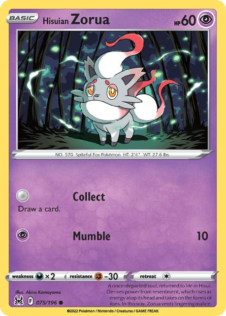 Hisuian Zorua (75) — Lost Origin