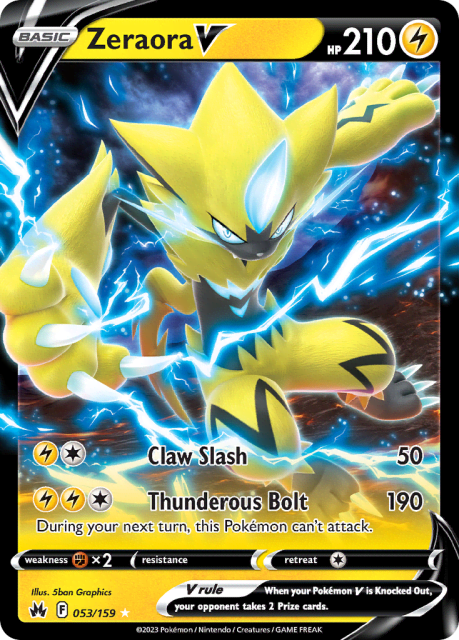Zeraora V (Holofoil) (53) — Crown Zenith