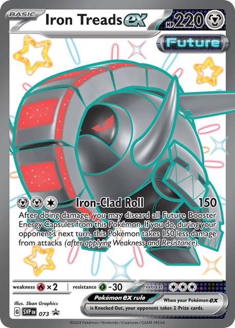 Iron Treads ex (Holofoil) (73) — Scarlet & Violet Black Star Promos