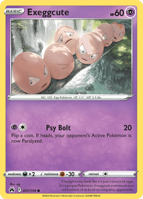 Exeggcute (Reverse Holofoil) (57) — Crown Zenith