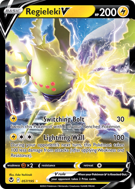 Regieleki V (Holofoil) (57) — Silver Tempest