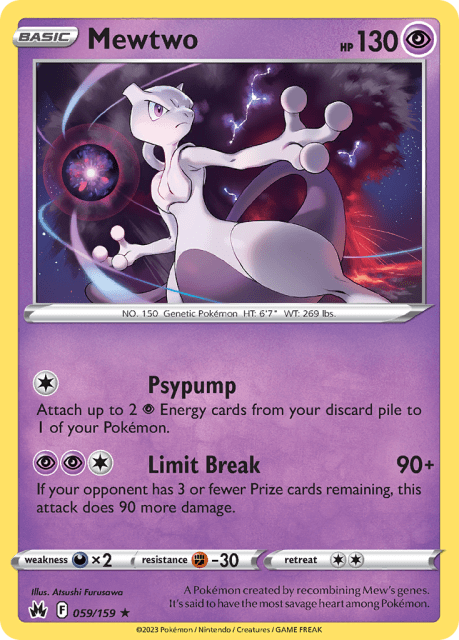 Mewtwo (Reverse Holofoil) (59) — Crown Zenith