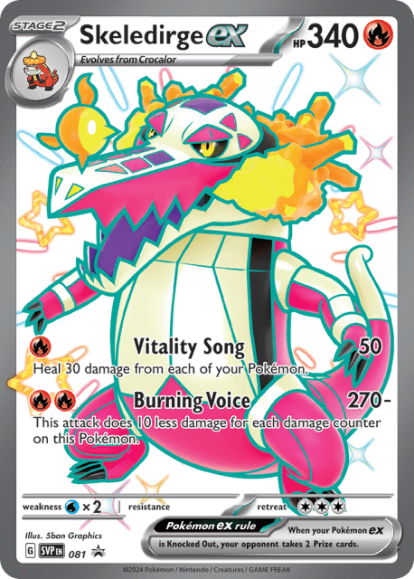 Skeledirge ex (Holofoil) (81) — Scarlet & Violet Black Star Promos