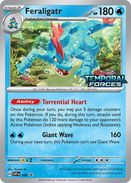 Feraligatr (Staff Stamp) (89) — Scarlet & Violet Black Star Promos