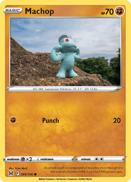 Machop (Reverse Holofoil) (86) — Lost Origin