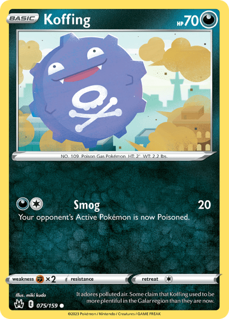 Koffing (Reverse Holofoil) (75) — Crown Zenith