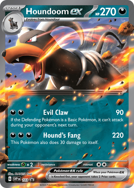 Houndoom ex (Holofoil) (103) — Scarlet & Violet Black Star Promos