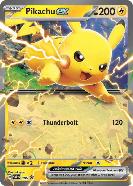 Pikachu ex (Holofoil) (106) — Scarlet & Violet Black Star Promos