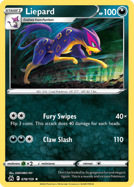 Liepard (Reverse Holofoil) (78) — Crown Zenith