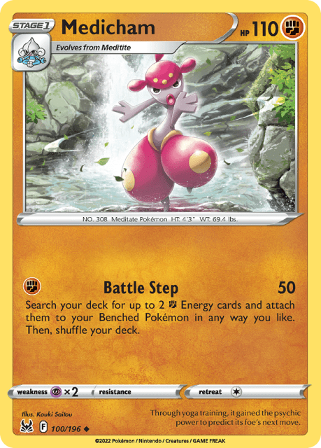 Medicham (Reverse Holofoil) (100) — Lost Origin