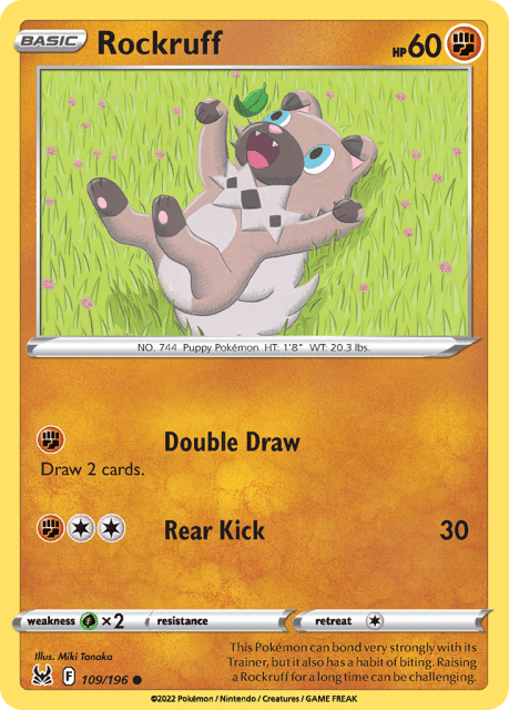 Rockruff (Reverse Holofoil) (109) — Lost Origin