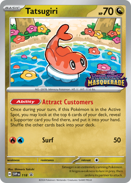 Tatsugiri (Holofoil) (118) — Scarlet & Violet Black Star Promos