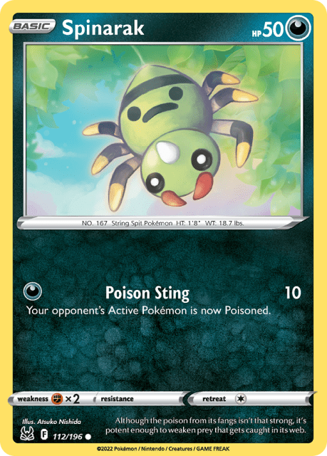 Spinarak (Reverse Holofoil) (112) — Lost Origin