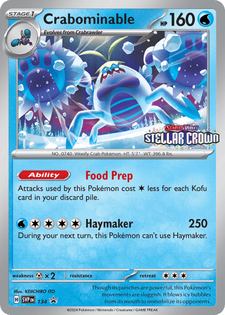 Crabominable (Holofoil) (134) — Scarlet & Violet Black Star Promos