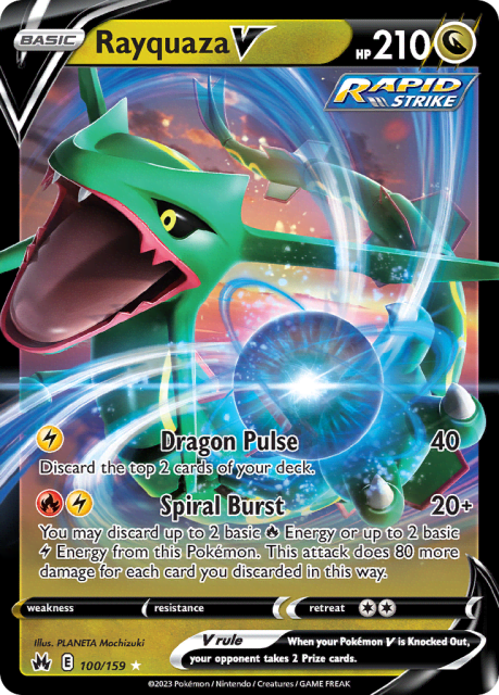 Rayquaza V (Holofoil) (100) — Crown Zenith