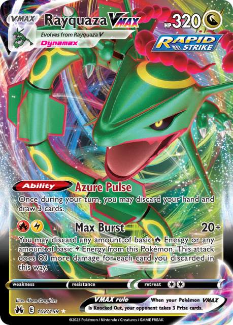 Rayquaza VMAX (Holofoil) (102) — Crown Zenith
