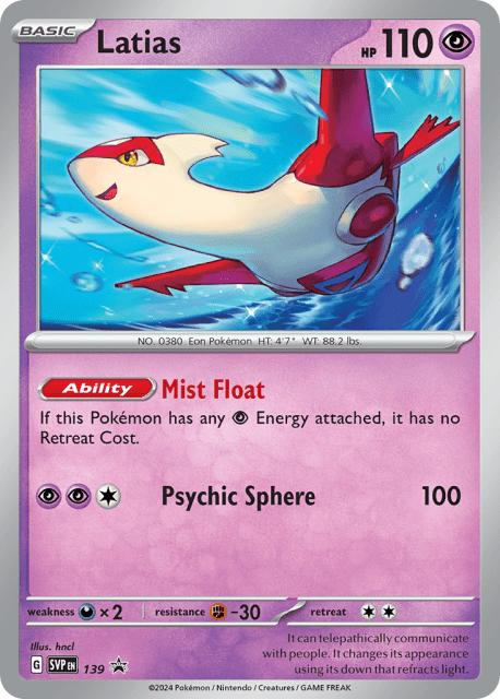 Latias (Holofoil) (139) — Scarlet & Violet Black Star Promos