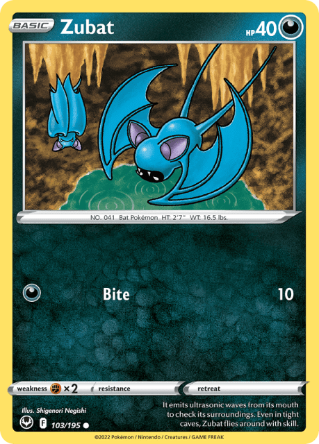 Zubat (Holiday Stamp) (103) — Silver Tempest