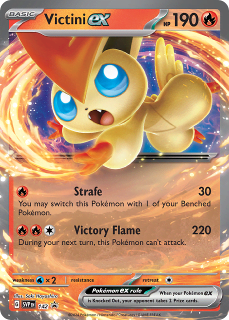 Victini ex (Holofoil) (142) — Scarlet & Violet Black Star Promos