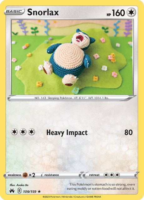 Snorlax (Reverse Holofoil) (109) — Crown Zenith