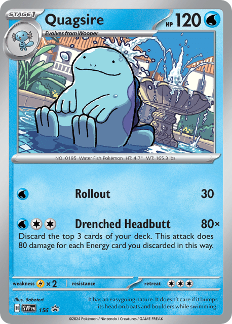 Quagsire (Holofoil) (156) — Scarlet & Violet Black Star Promos