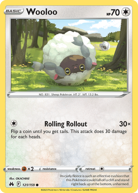 Wooloo (Reverse Holofoil) (121) — Crown Zenith