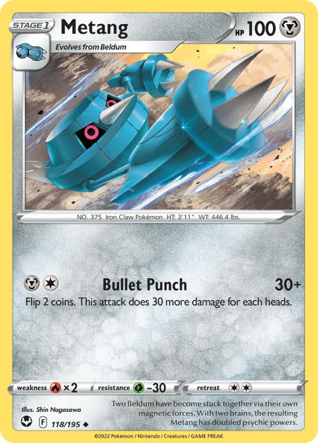 Metang (Reverse Holofoil) (118) — Silver Tempest