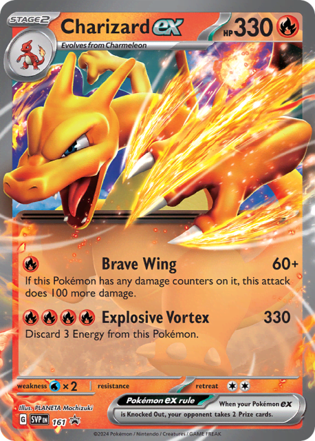 Charizard ex (Holofoil) (161) — Scarlet & Violet Black Star Promos
