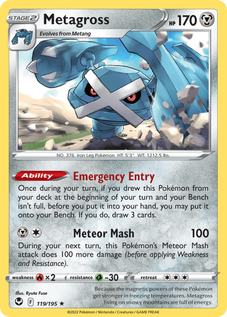 Metagross (Reverse Holofoil) (119) — Silver Tempest