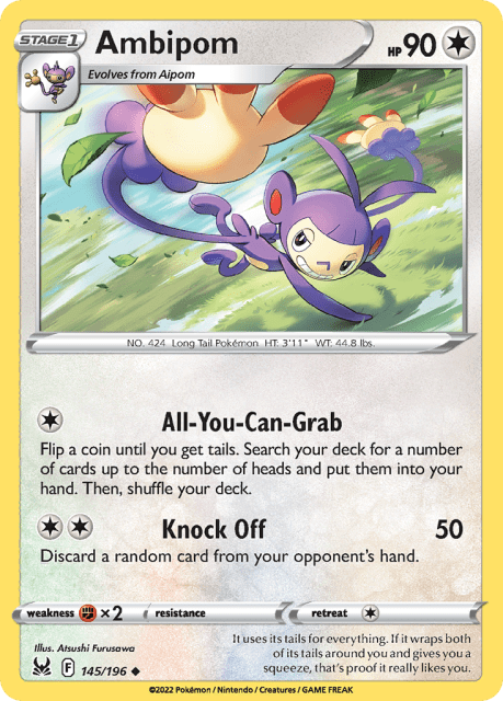 Ambipom (Reverse Holofoil) (145) — Lost Origin