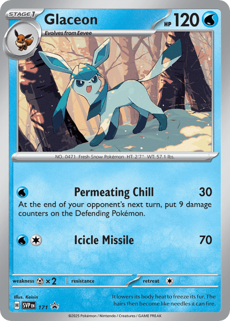 Glaceon (Holofoil) (171) — Scarlet & Violet Black Star Promos