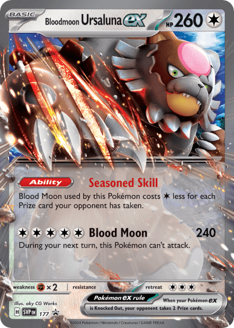 Bloodmoon Ursaluna ex (Jumbo) (177) — Scarlet & Violet Black Star Promos