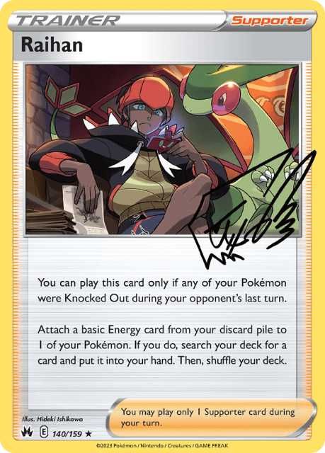 Raihan (Reverse Holofoil) (140) — Crown Zenith