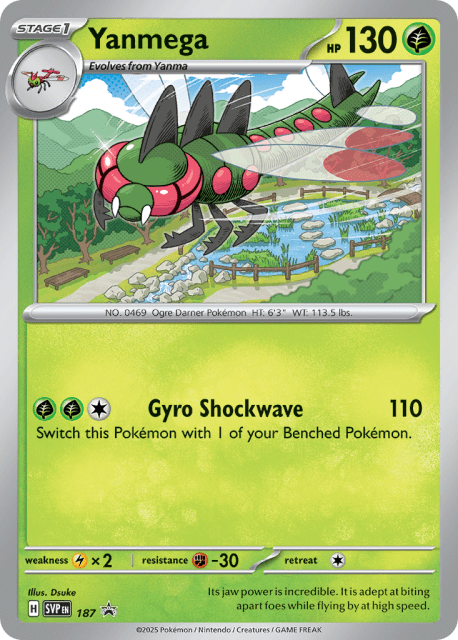 Yanmega (Holofoil) (187) — Scarlet & Violet Black Star Promos