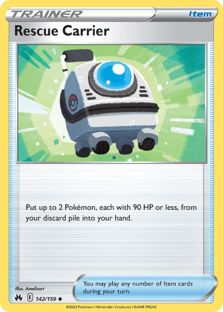 Rescue Carrier (Reverse Holofoil) (142) — Crown Zenith