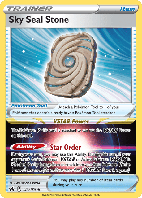 Sky Seal Stone (Play Pokemon Stamp) (143) — Crown Zenith