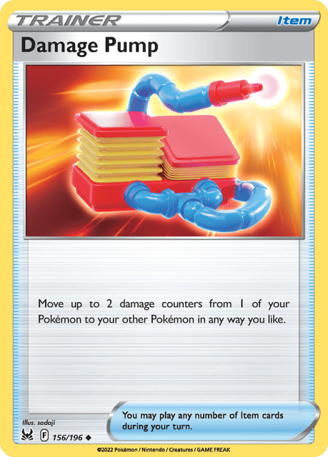 Damage Pump (Play Pokemon Stamp Holofoil) (156) — Lost Origin