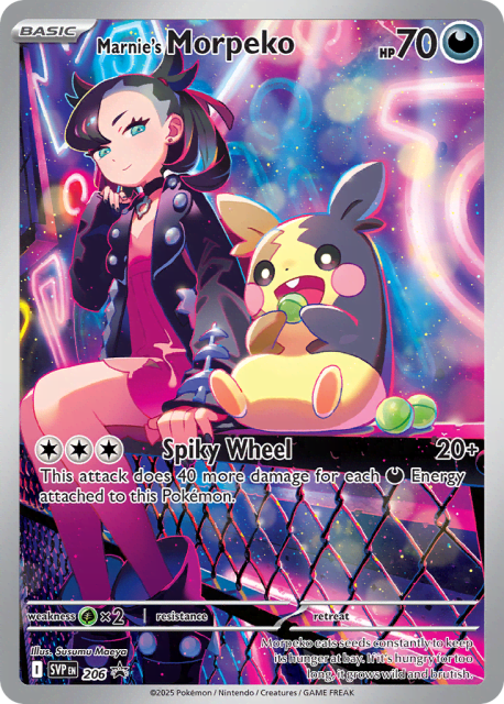 Marnie's Morpeko (Holofoil) (206) — Scarlet & Violet Black Star Promos