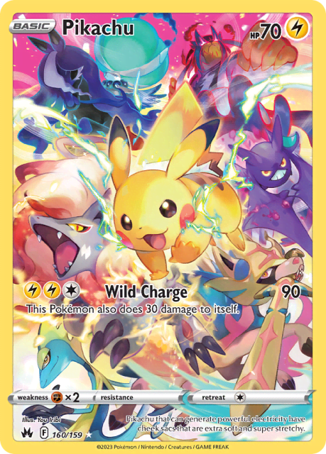 Pikachu (Holofoil) (160) — Crown Zenith