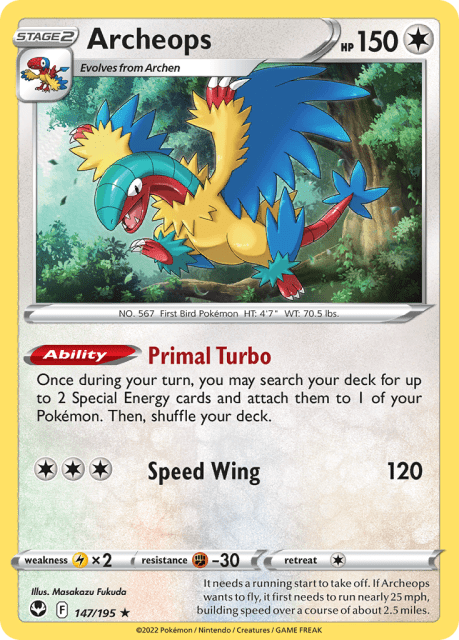 Archeops (Holofoil) (147) — Silver Tempest