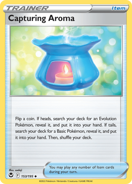 Capturing Aroma (Play Pokemon Stamp Holofoil) (153) — Silver Tempest