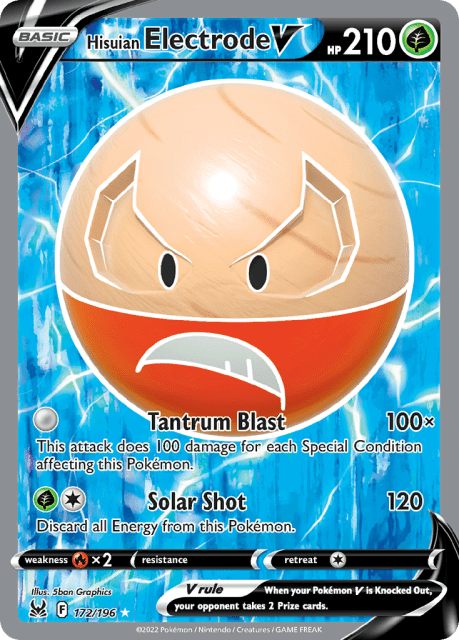 Hisuian Electrode V (Holofoil) (172) — Lost Origin