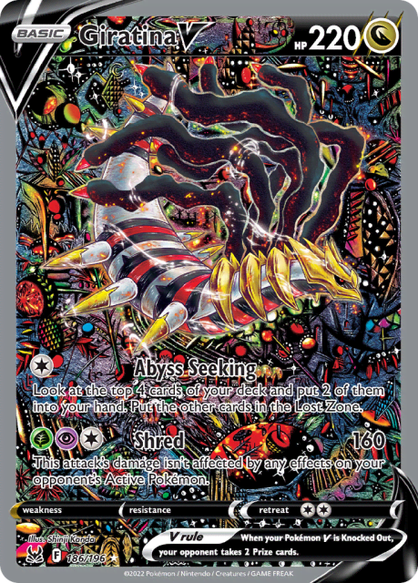 Giratina V (Holofoil) (186) — Lost Origin