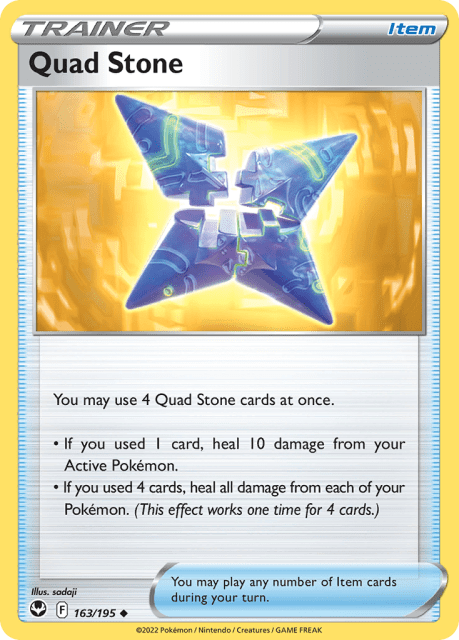 Quad Stone (Reverse Holofoil) (163) — Silver Tempest